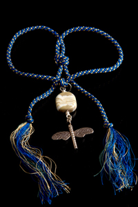 Lampwork bead and Kumihimo braid necklace by Jan Buday